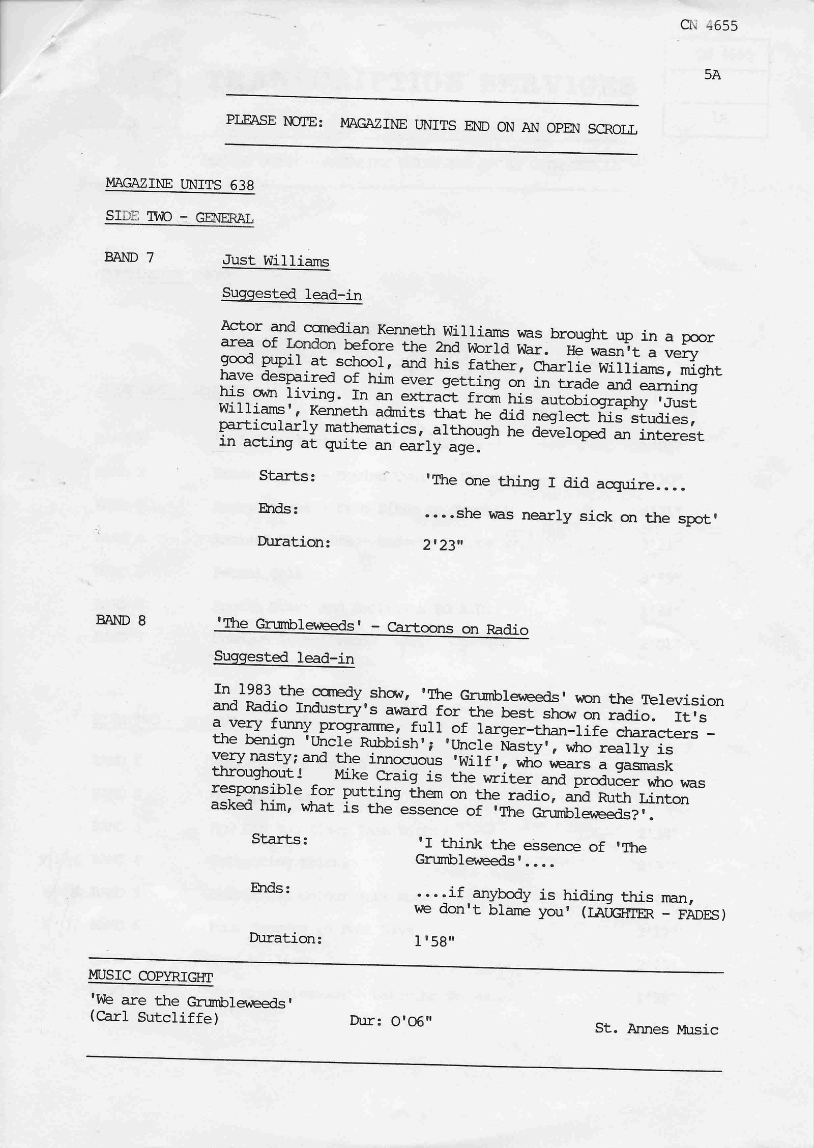 Inserts from CN 4655